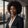 Chioma Osei professional photo with natural afro and confident expression